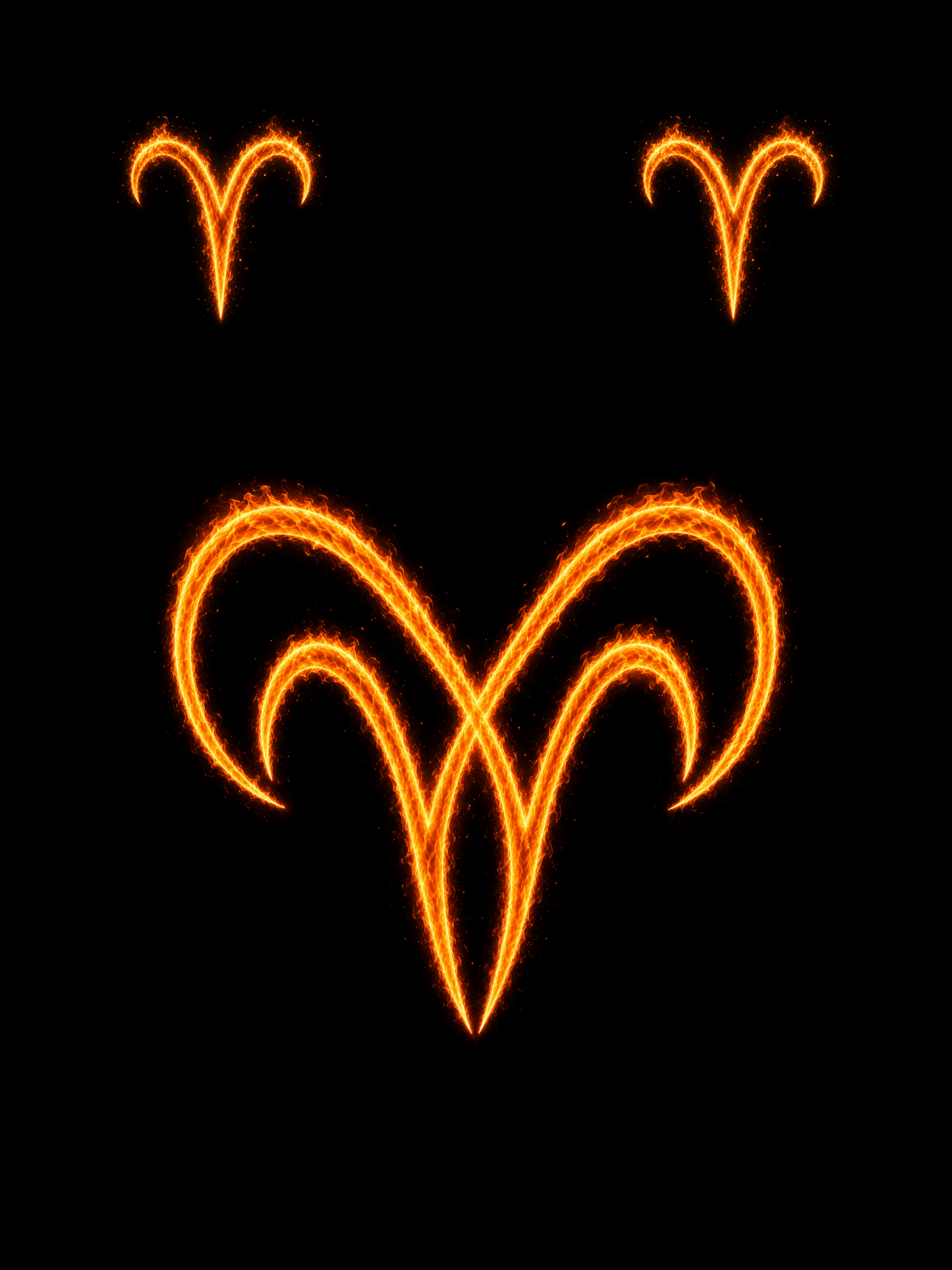 Aries & Aries Zodiac Harmony Symbol — Printable Digital Wall Art