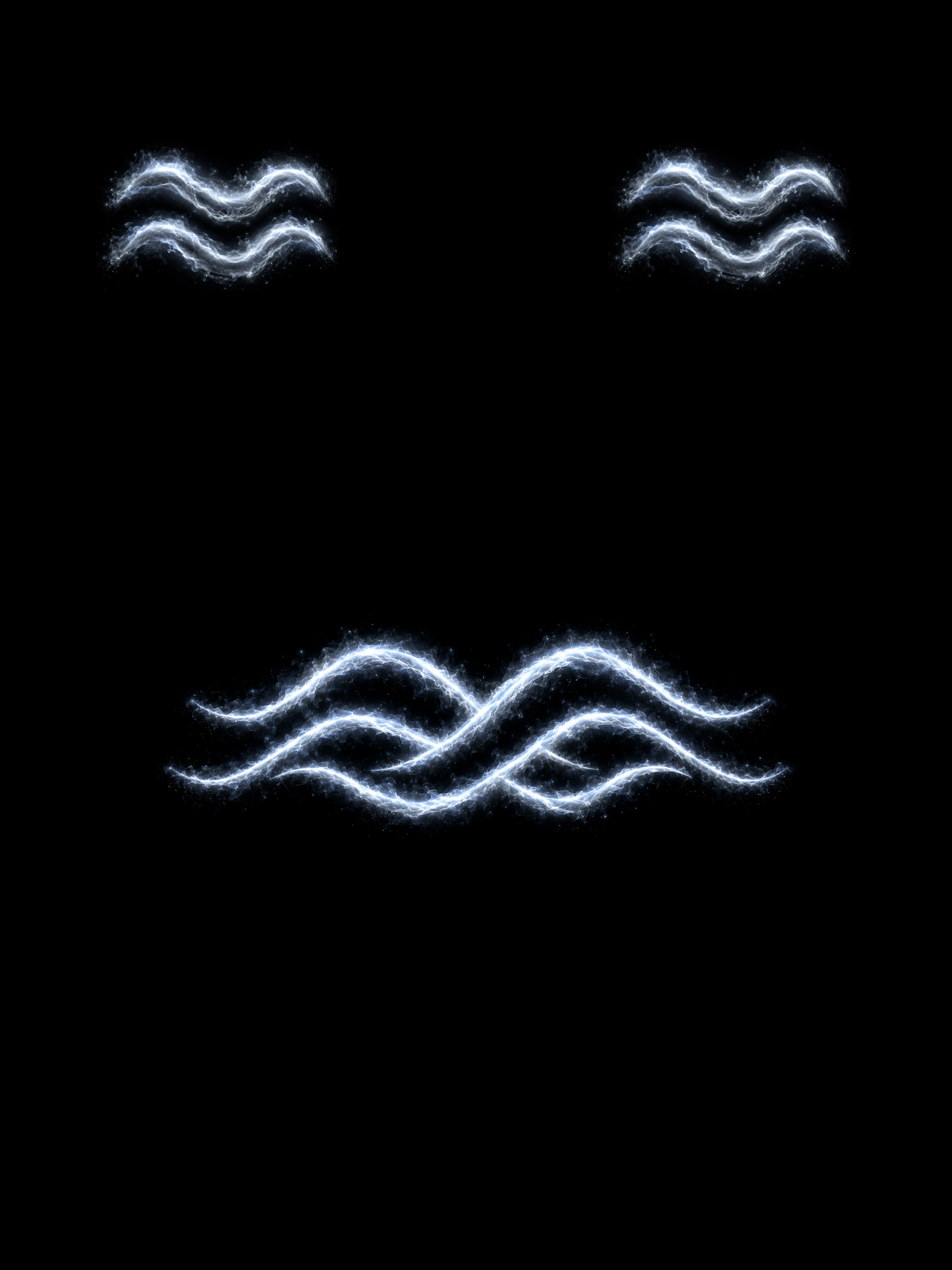 Aquarius & Aquarius Zodiac Harmony Symbol — Printable Digital Wall Art