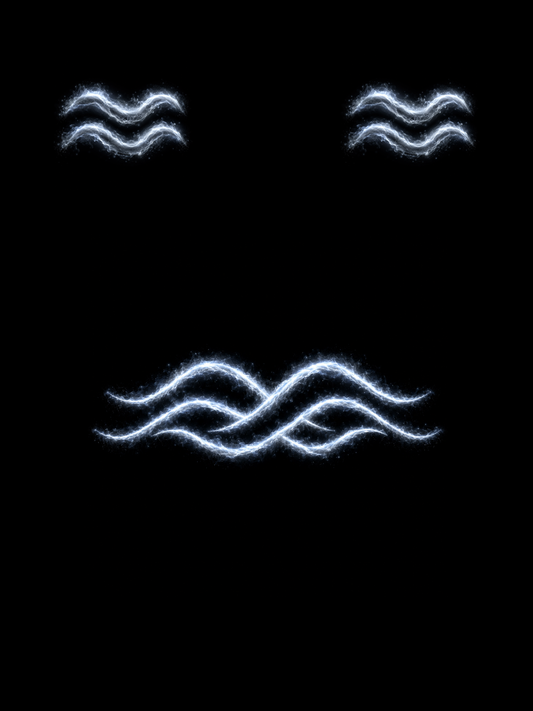Aquarius & Aquarius Zodiac Harmony Symbol — Printable Digital Wall Art